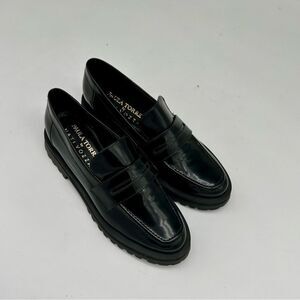 PAULA TORRES Glam Penny Loafer in Black